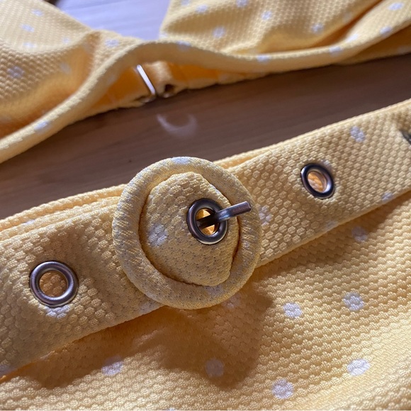 Billabong x Salty Blonde •• Polka Dot Yellow Fixed Tri Top | Tropic Belt Bottoms - Picture 6 of 16